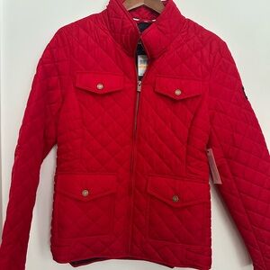 Tommy Hilfiger Vibrant Red Quilted Puffer Jacket
